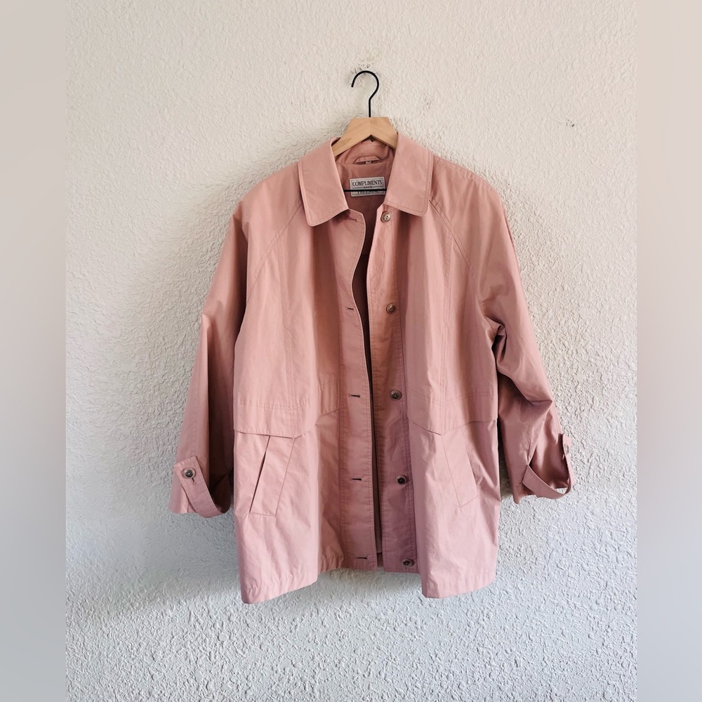 Vintage Barn Coat Trench in Dusty Rose